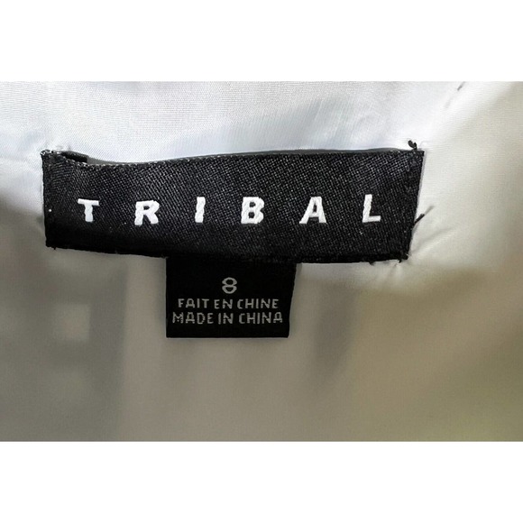 Tribal Geometric Sleeveless Dress Womens Size 8 Lined Rayon Pockets Black Yellow - Picture 3 of 16